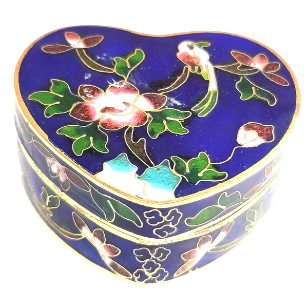 CLOISONNE BOX22 2.5X2.5 BLUE